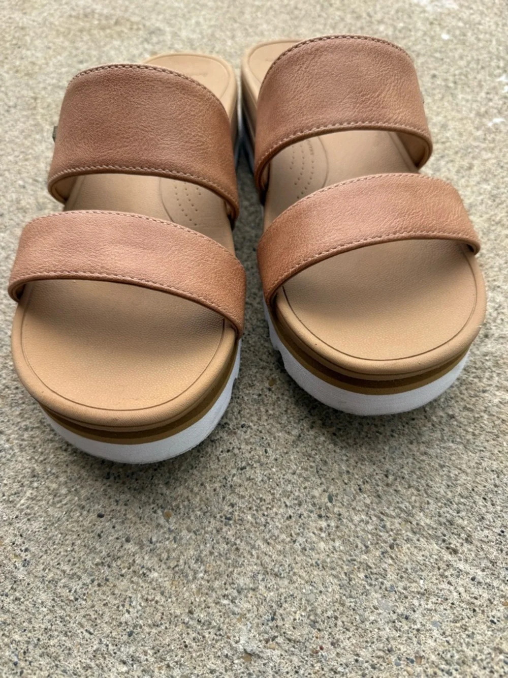Reef Double-Strap Slide Sandals in Tan Brown - Picture 4 of 8